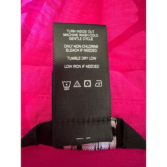 Ali Miles Pink Geometric Button Up Top Shacket 2X Artsy Lagenlook Pockets - Picture 10 of 11